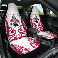 North Harbour Rugby New Zealand Car Seat Cover Aotearoa Maori Pukana Tiki Mascot