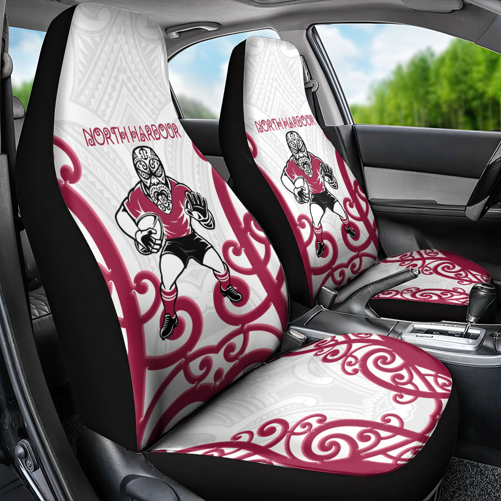 North Harbour Rugby New Zealand Car Seat Cover Aotearoa Maori Pukana Tiki Mascot