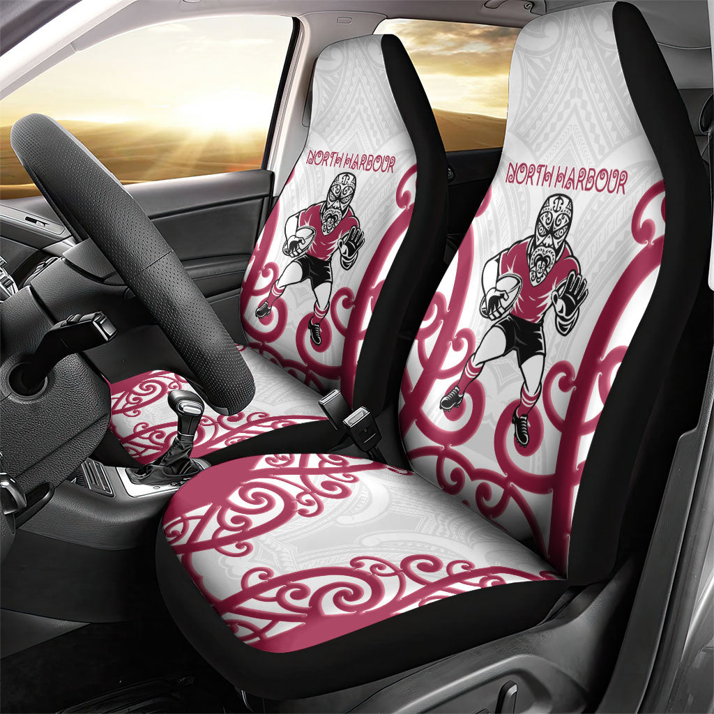 North Harbour Rugby New Zealand Car Seat Cover Aotearoa Maori Pukana Tiki Mascot