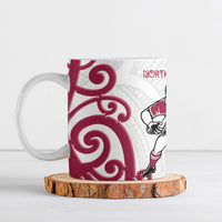 North Harbour Rugby New Zealand Ceramic Mug Aotearoa Maori Pukana Tiki Mascot