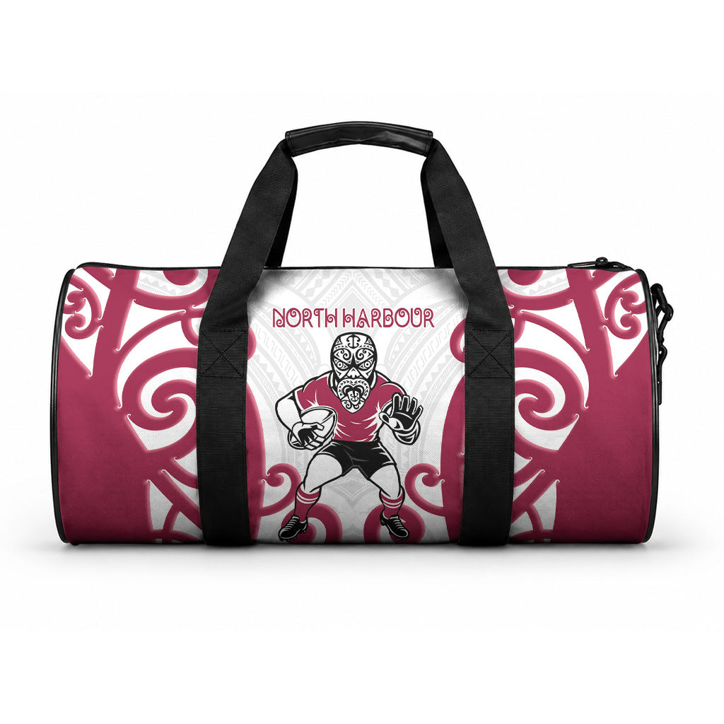 North Harbour Rugby New Zealand Duffle Bag Aotearoa Maori Pukana Tiki Mascot