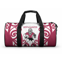 North Harbour Rugby New Zealand Duffle Bag Aotearoa Maori Pukana Tiki Mascot