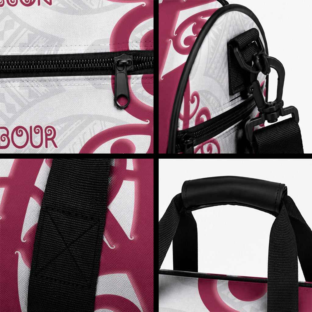 North Harbour Rugby New Zealand Duffle Bag Aotearoa Maori Pukana Tiki Mascot