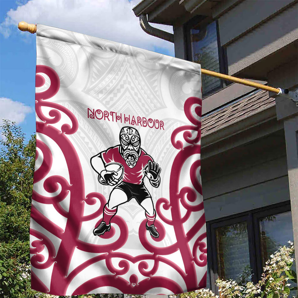 North Harbour Rugby New Zealand Garden Flag Aotearoa Maori Pukana Tiki Mascot