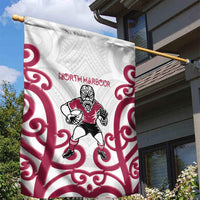 North Harbour Rugby New Zealand Garden Flag Aotearoa Maori Pukana Tiki Mascot