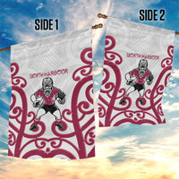 North Harbour Rugby New Zealand Garden Flag Aotearoa Maori Pukana Tiki Mascot