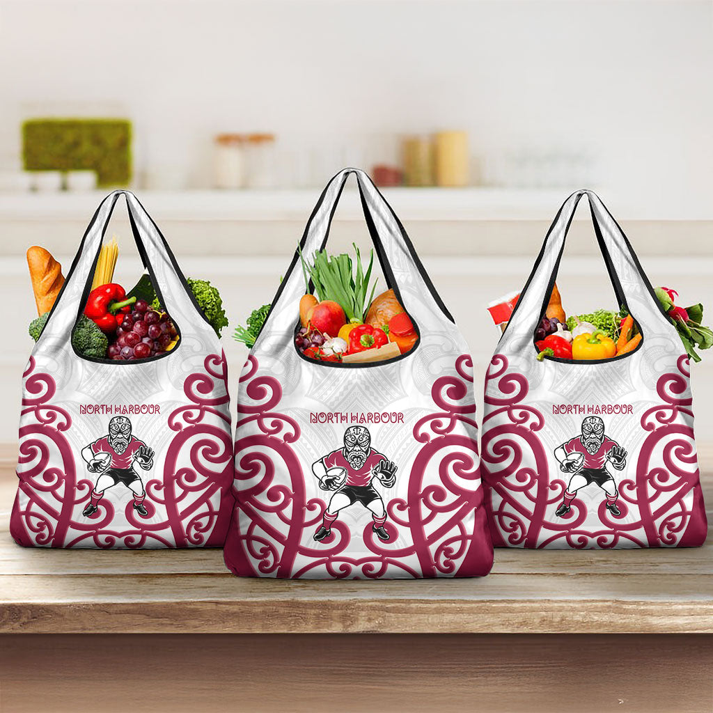 North Harbour Rugby New Zealand Grocery Bag Aotearoa Maori Pukana Tiki Mascot