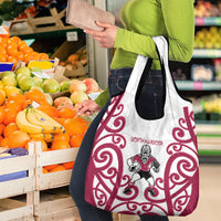 North Harbour Rugby New Zealand Grocery Bag Aotearoa Maori Pukana Tiki Mascot