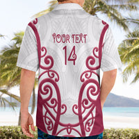 North Harbour Custom Rugby New Zealand Hawaiian Shirt Aotearoa Maori Pukana Tiki Mascot