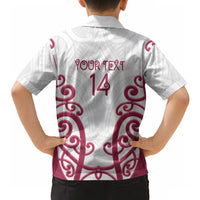 North Harbour Custom Rugby New Zealand Hawaiian Shirt Aotearoa Maori Pukana Tiki Mascot