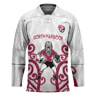 North Harbour Custom Rugby New Zealand Hockey Jersey Aotearoa Maori Pukana Tiki Mascot