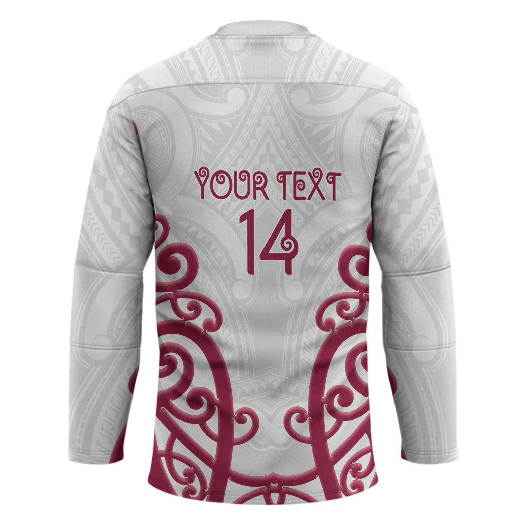 North Harbour Custom Rugby New Zealand Hockey Jersey Aotearoa Maori Pukana Tiki Mascot
