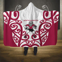 North Harbour Rugby New Zealand Hooded Blanket Aotearoa Maori Pukana Tiki Mascot