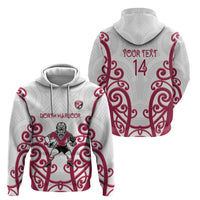 North Harbour Custom Rugby New Zealand Hoodie Aotearoa Maori Pukana Tiki Mascot