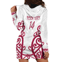 North Harbour Custom Rugby New Zealand Hoodie Dress Aotearoa Maori Pukana Tiki Mascot