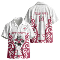 North Harbour Custom Rugby New Zealand Kid Hawaiian Shirt Aotearoa Maori Pukana Tiki Mascot