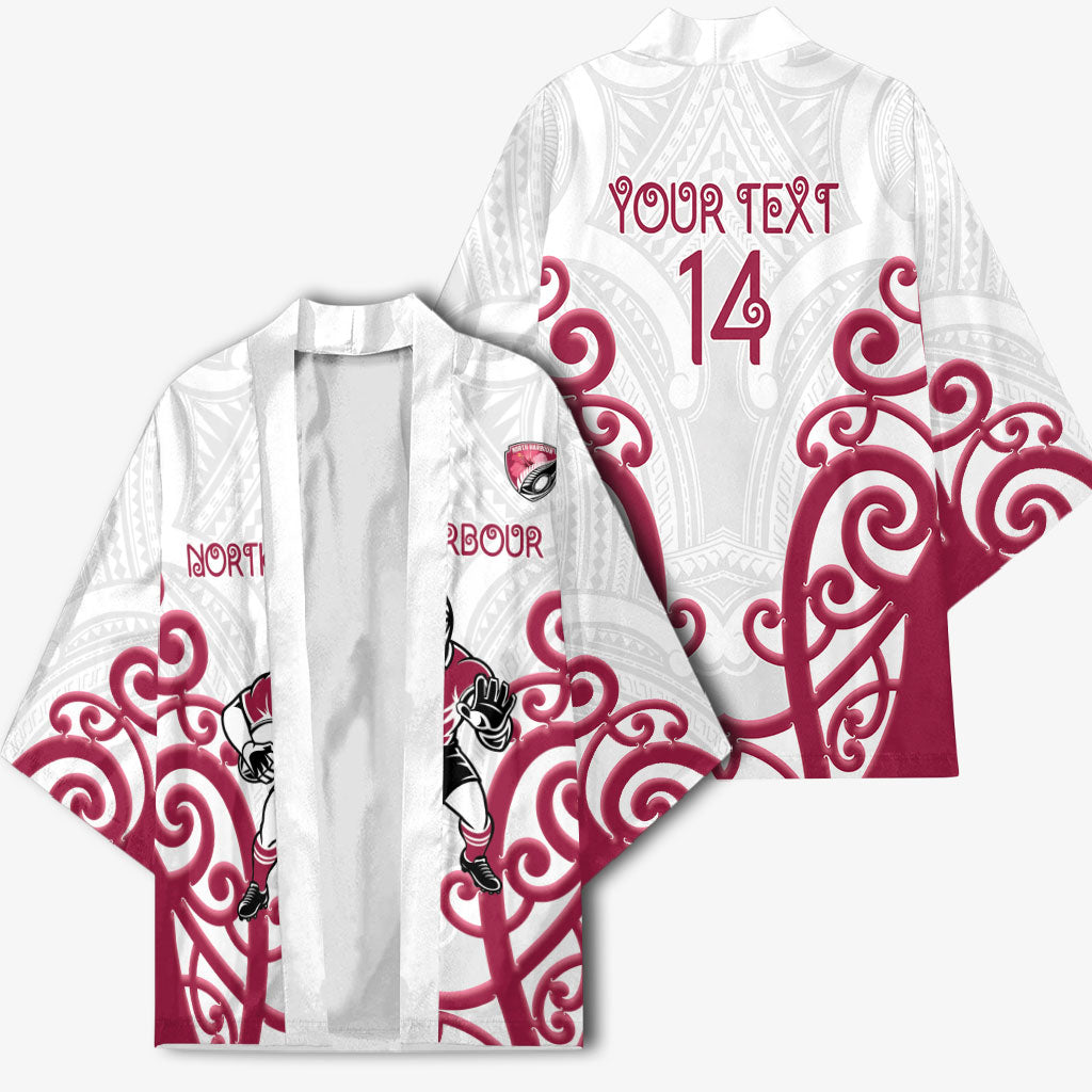 North Harbour Custom Rugby New Zealand Kimono Aotearoa Maori Pukana Tiki Mascot