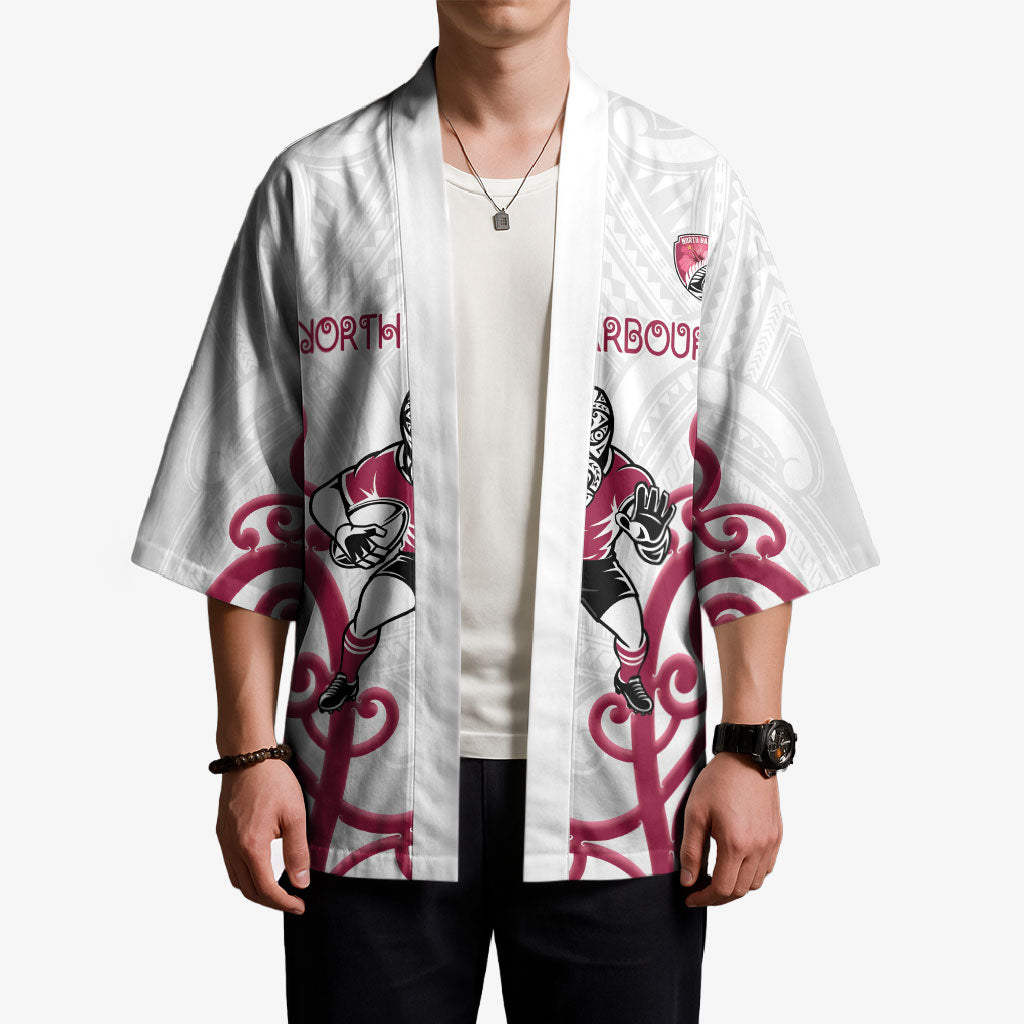 North Harbour Custom Rugby New Zealand Kimono Aotearoa Maori Pukana Tiki Mascot