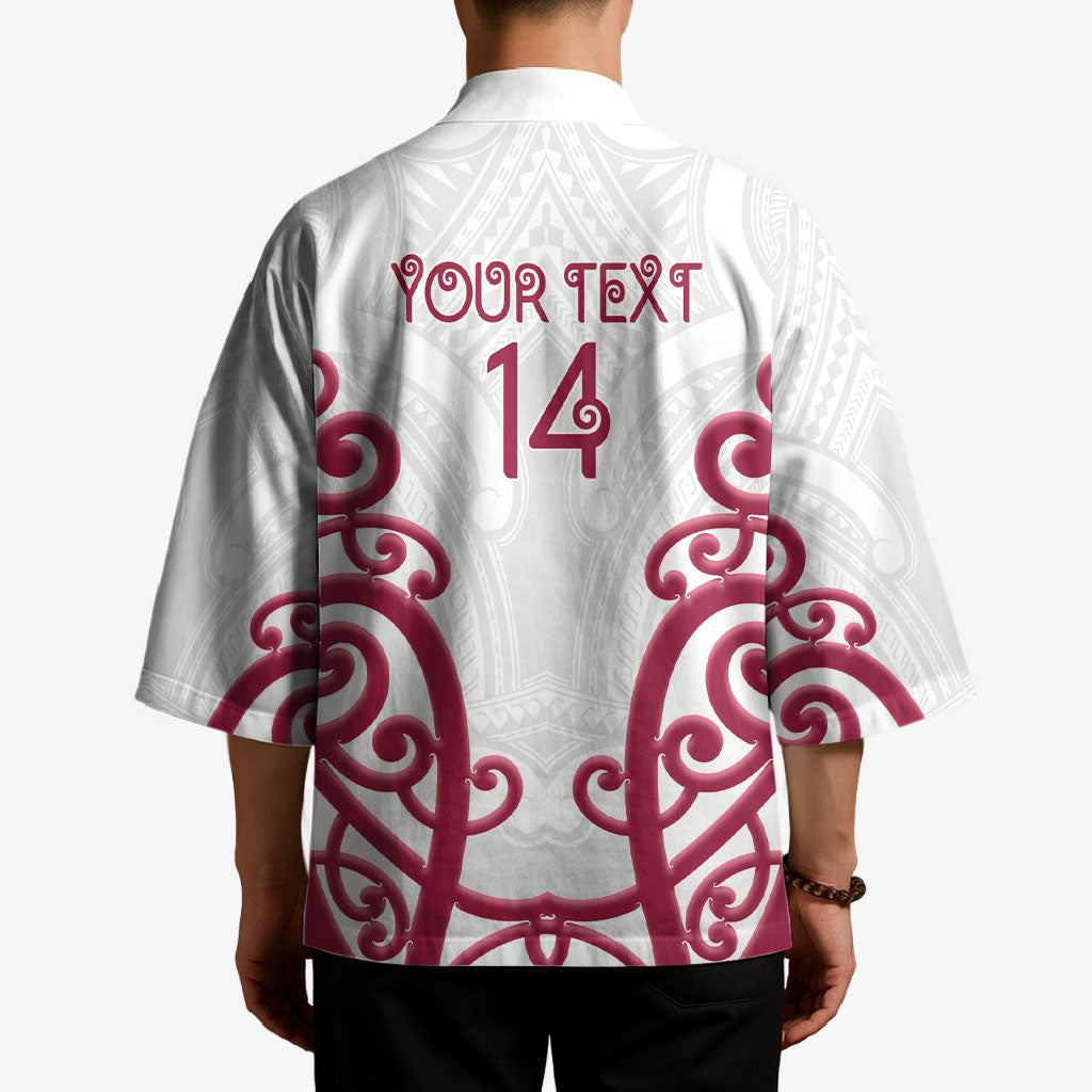 North Harbour Custom Rugby New Zealand Kimono Aotearoa Maori Pukana Tiki Mascot