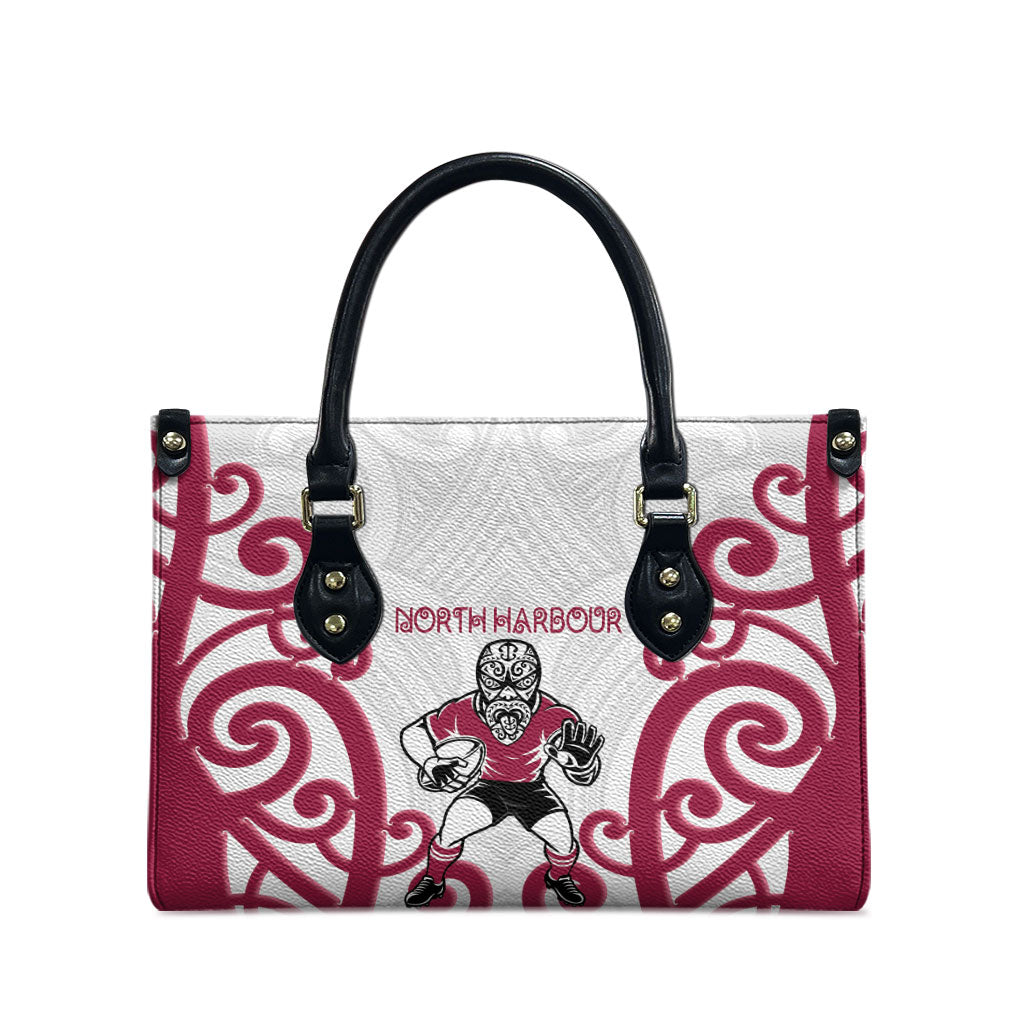 North Harbour Rugby New Zealand Leather Bag Aotearoa Maori Pukana Tiki Mascot
