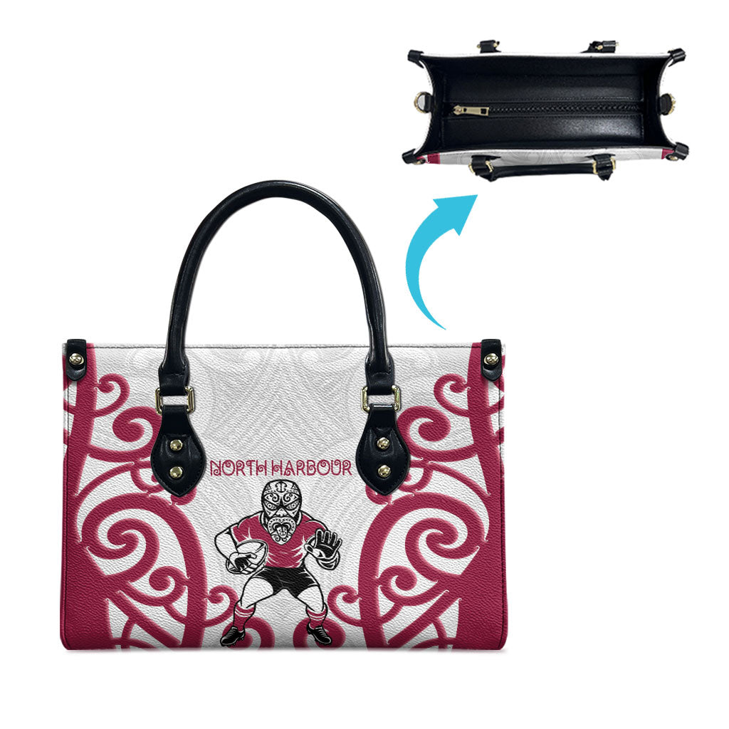 North Harbour Rugby New Zealand Leather Bag Aotearoa Maori Pukana Tiki Mascot
