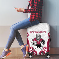 North Harbour Rugby New Zealand Luggage Cover Aotearoa Maori Pukana Tiki Mascot