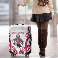 North Harbour Rugby New Zealand Luggage Cover Aotearoa Maori Pukana Tiki Mascot