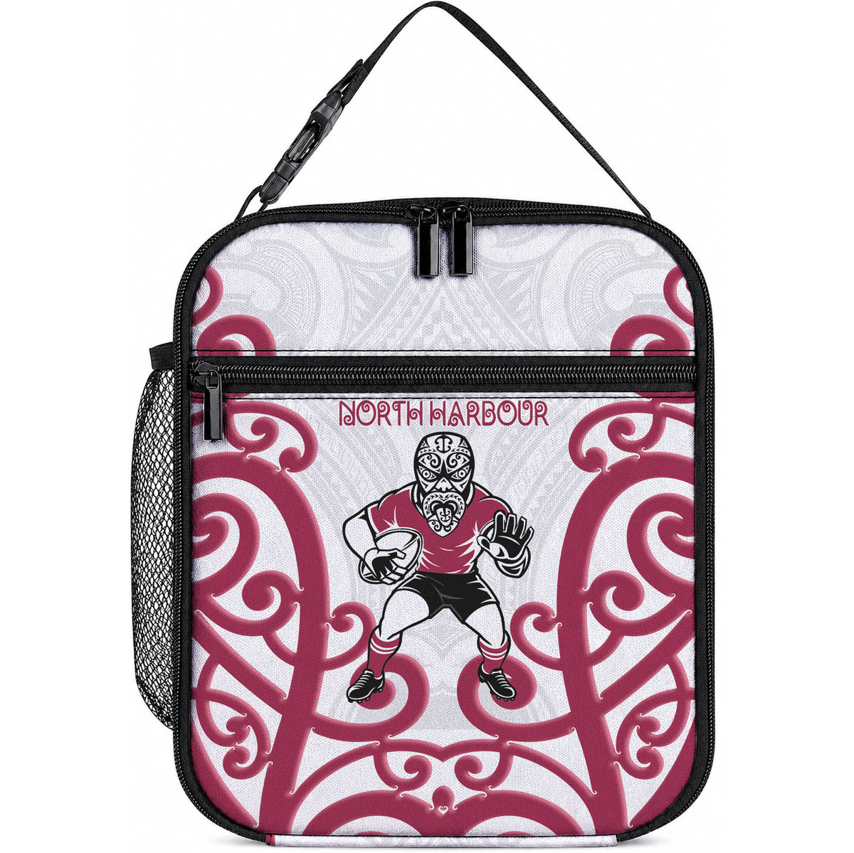 North Harbour Rugby New Zealand Lunch Bag Aotearoa Maori Pukana Tiki Mascot