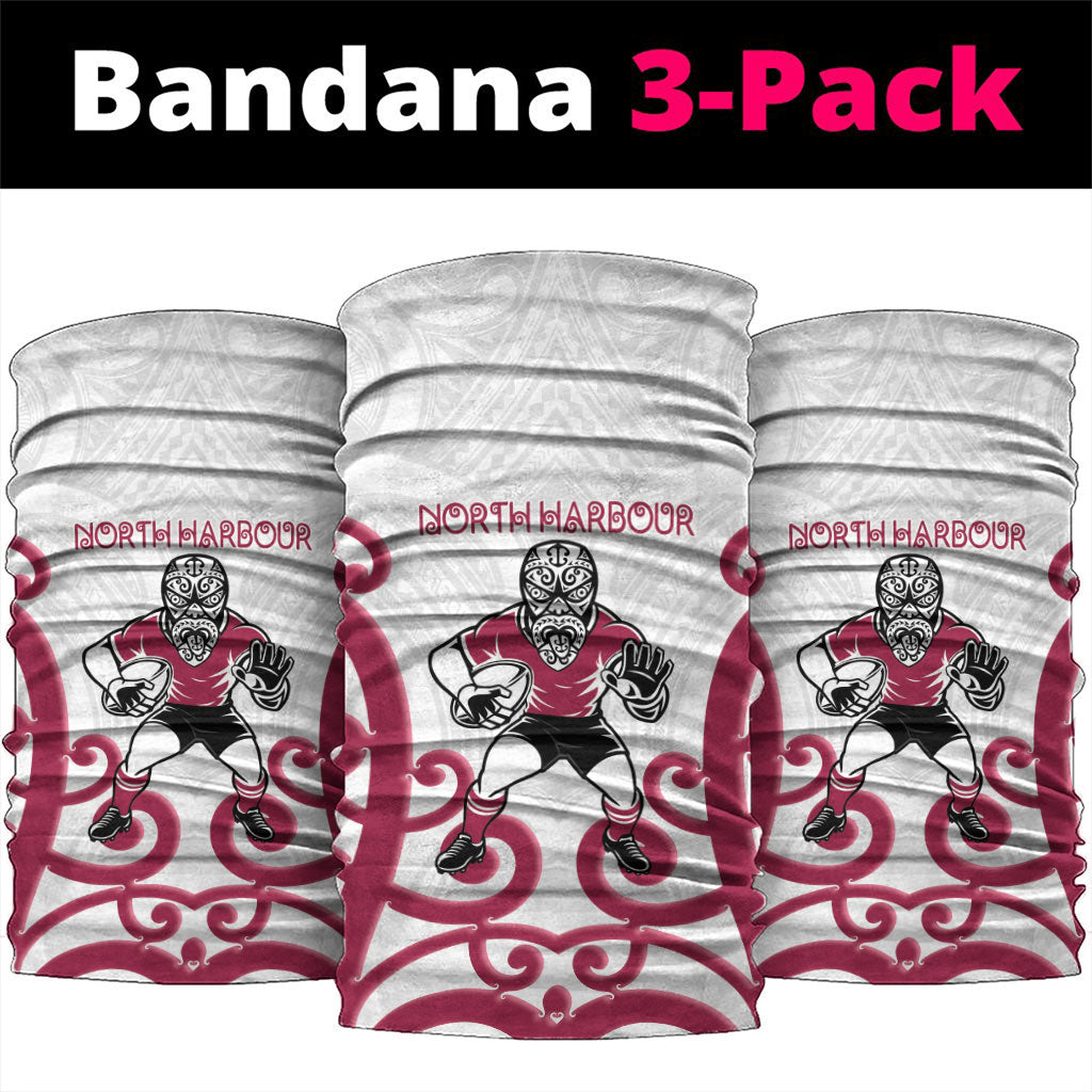 North Harbour Rugby New Zealand Neck Gaiter Aotearoa Maori Pukana Tiki Mascot