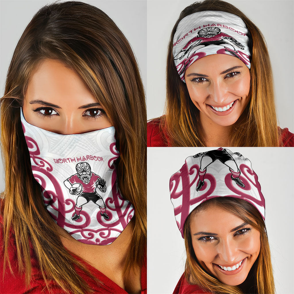 North Harbour Rugby New Zealand Neck Gaiter Aotearoa Maori Pukana Tiki Mascot