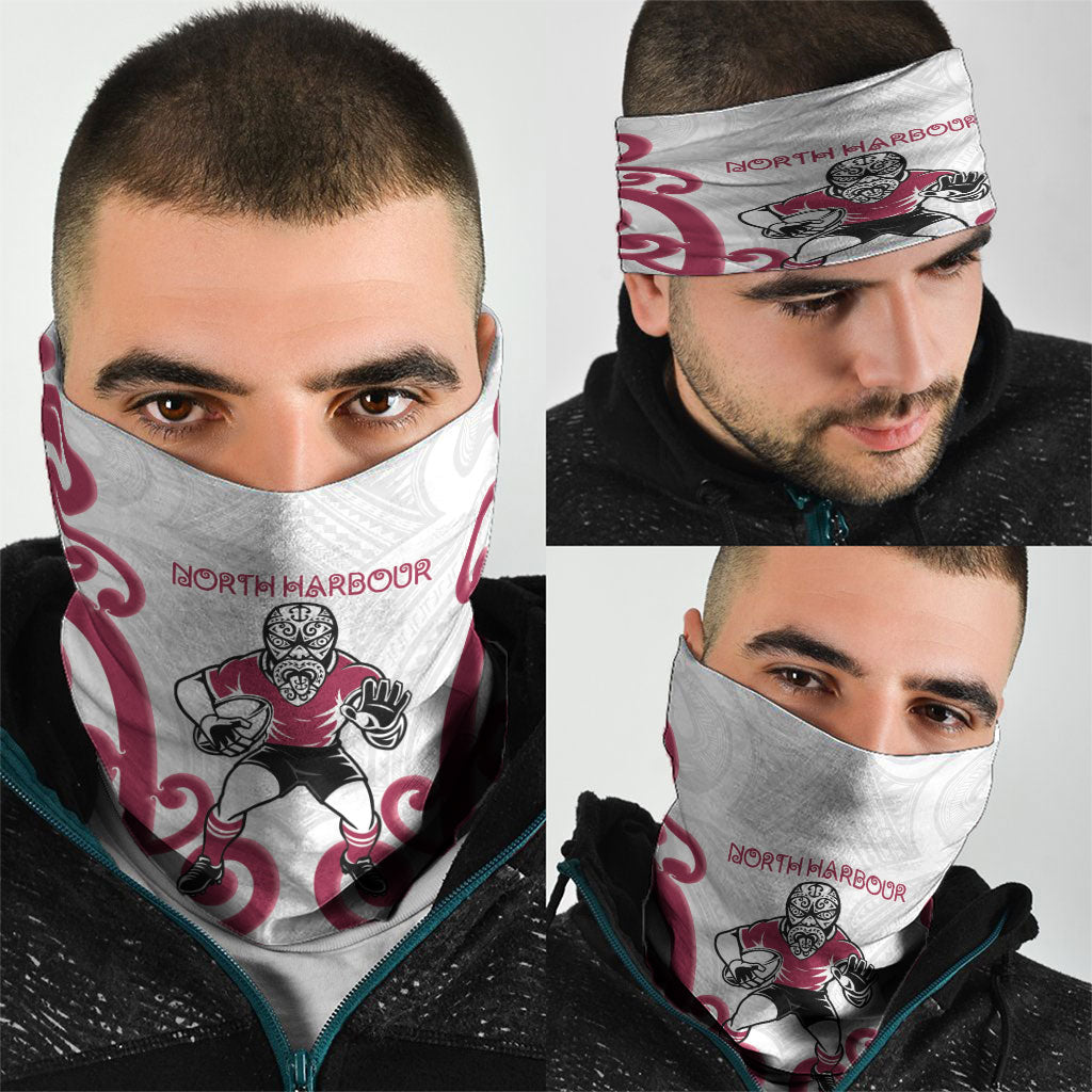 North Harbour Rugby New Zealand Neck Gaiter Aotearoa Maori Pukana Tiki Mascot
