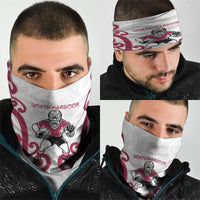 North Harbour Rugby New Zealand Neck Gaiter Aotearoa Maori Pukana Tiki Mascot