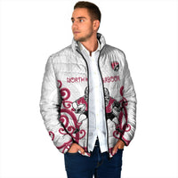 North Harbour Custom Rugby New Zealand Padded Jacket Aotearoa Maori Pukana Tiki Mascot
