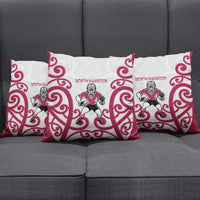 North Harbour Rugby New Zealand Pillow Cover Aotearoa Maori Pukana Tiki Mascot