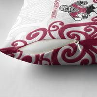 North Harbour Rugby New Zealand Pillow Cover Aotearoa Maori Pukana Tiki Mascot