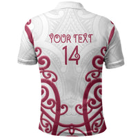 North Harbour Custom Rugby New Zealand Polo Shirt Aotearoa Maori Pukana Tiki Mascot