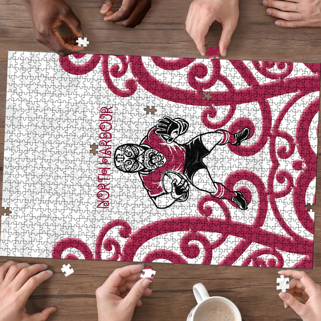 North Harbour Rugby New Zealand Puzzle Aotearoa Maori Pukana Tiki Mascot
