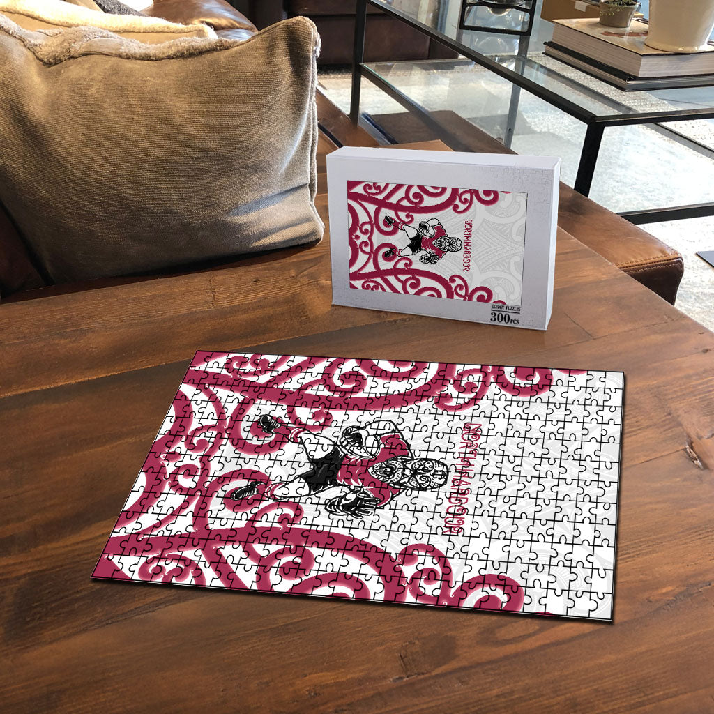North Harbour Rugby New Zealand Puzzle Aotearoa Maori Pukana Tiki Mascot