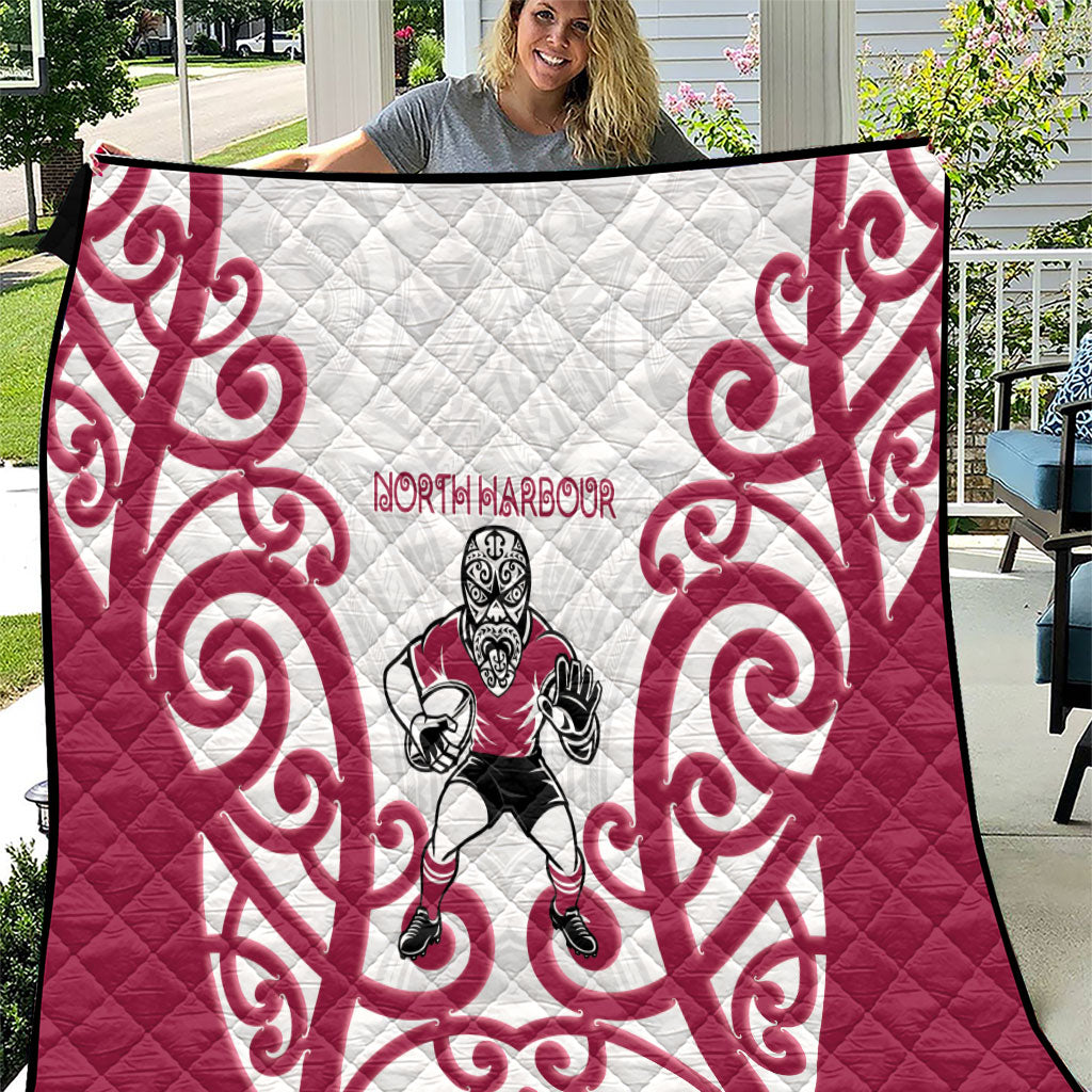 North Harbour Rugby New Zealand Quilt Aotearoa Maori Pukana Tiki Mascot