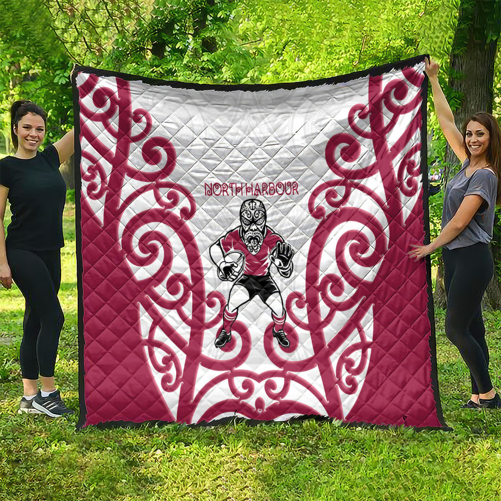 North Harbour Rugby New Zealand Quilt Aotearoa Maori Pukana Tiki Mascot