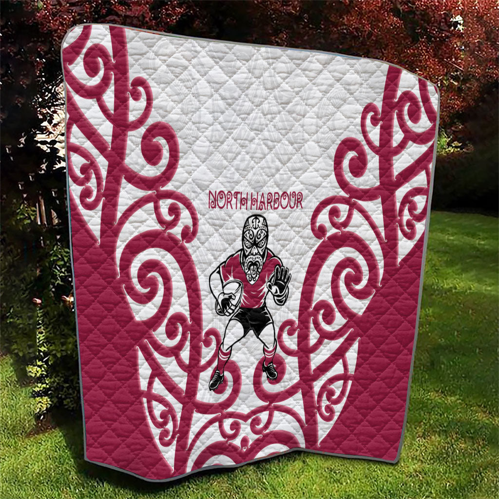 North Harbour Rugby New Zealand Quilt Aotearoa Maori Pukana Tiki Mascot