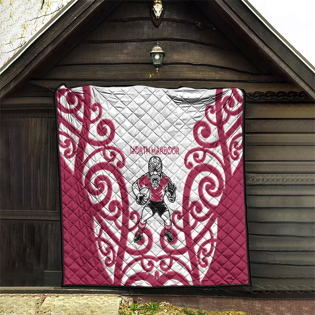 North Harbour Rugby New Zealand Quilt Aotearoa Maori Pukana Tiki Mascot