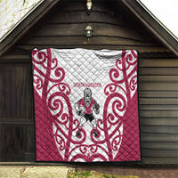 North Harbour Rugby New Zealand Quilt Aotearoa Maori Pukana Tiki Mascot