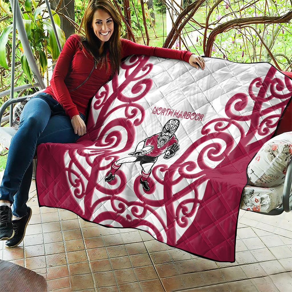North Harbour Rugby New Zealand Quilt Aotearoa Maori Pukana Tiki Mascot