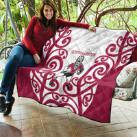 North Harbour Rugby New Zealand Quilt Aotearoa Maori Pukana Tiki Mascot