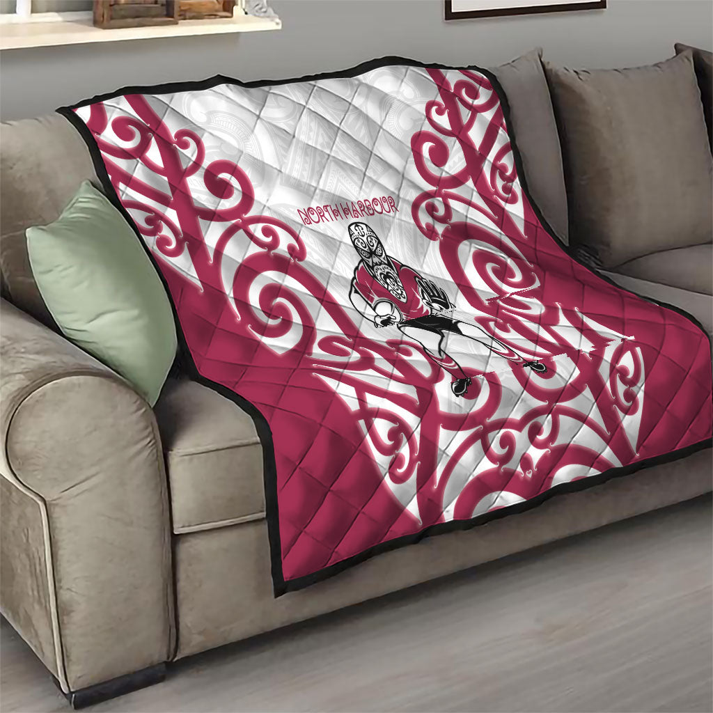 North Harbour Rugby New Zealand Quilt Aotearoa Maori Pukana Tiki Mascot