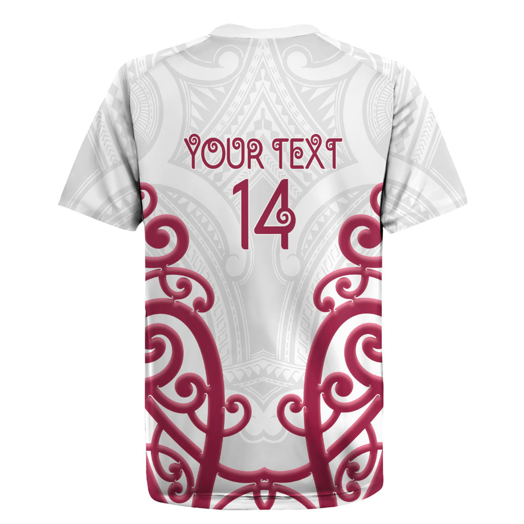 North Harbour Custom Rugby New Zealand Rugby Jersey Aotearoa Maori Pukana Tiki Mascot
