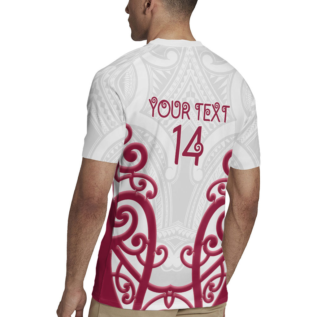 North Harbour Custom Rugby New Zealand Rugby Jersey Aotearoa Maori Pukana Tiki Mascot