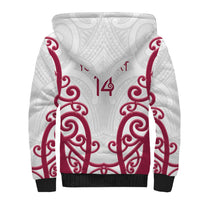 North Harbour Custom Rugby New Zealand Sherpa Hoodie Aotearoa Maori Pukana Tiki Mascot