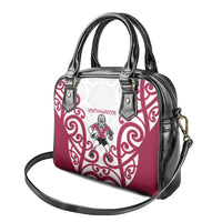 North Harbour Rugby New Zealand Shoulder Handbag Aotearoa Maori Pukana Tiki Mascot